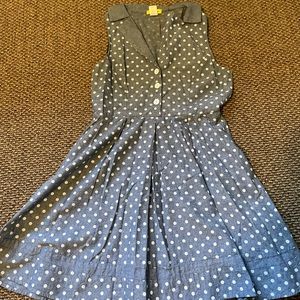 Grey polka dot dress